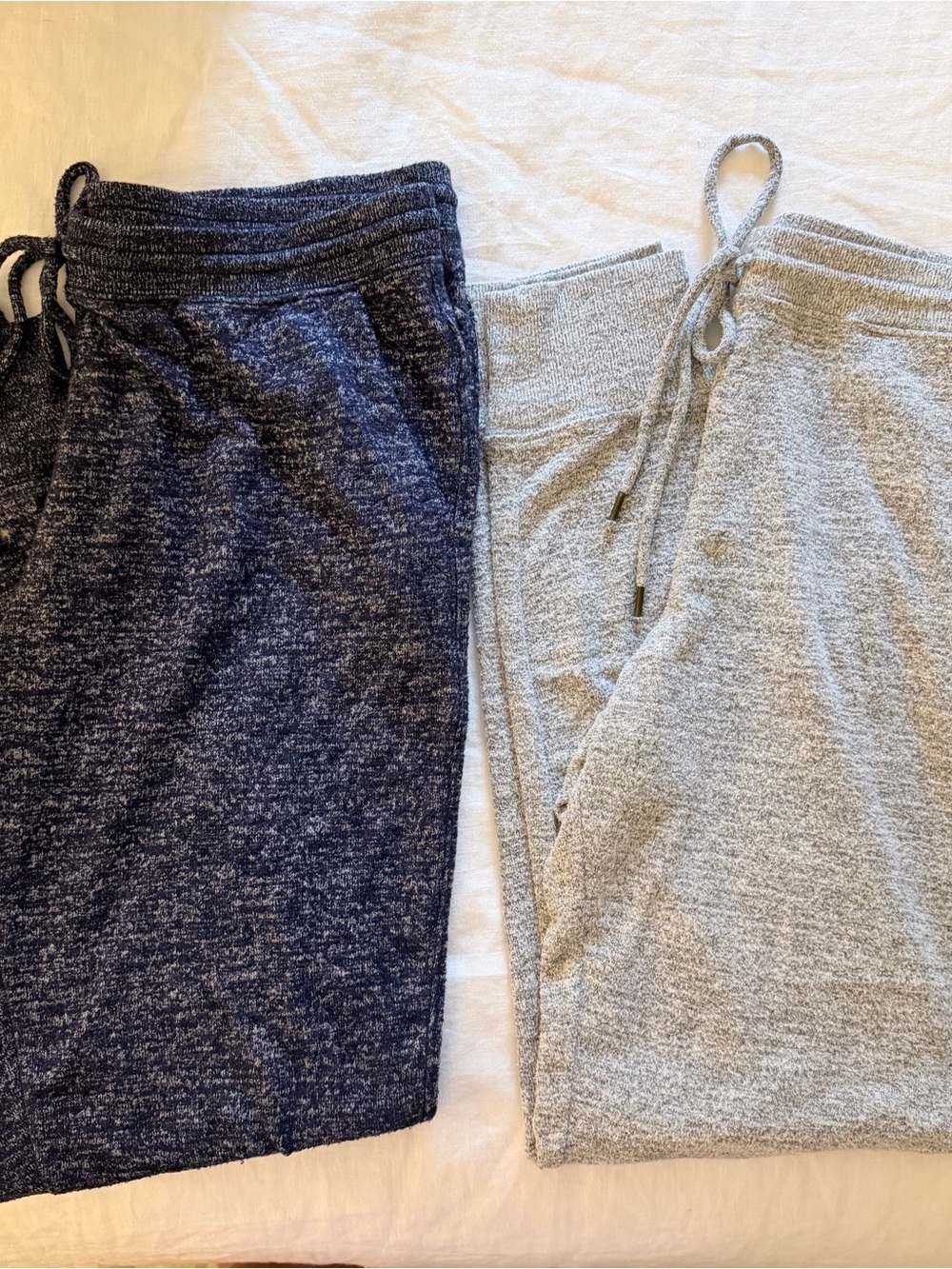 Gap Cozy Knit Jogger Pants Bundle - Navy and Light Gray Bundle